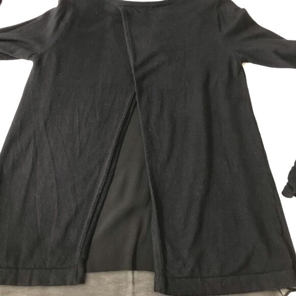 Renuar black layered blouse size M - Picture 3 of 9